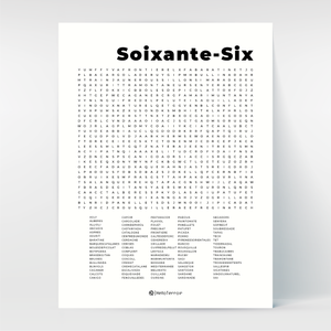 Poster Soixante-Six en Mots Mêlés