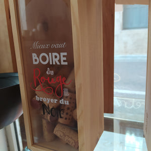 Coffret Bois Bouteille / Bouchons